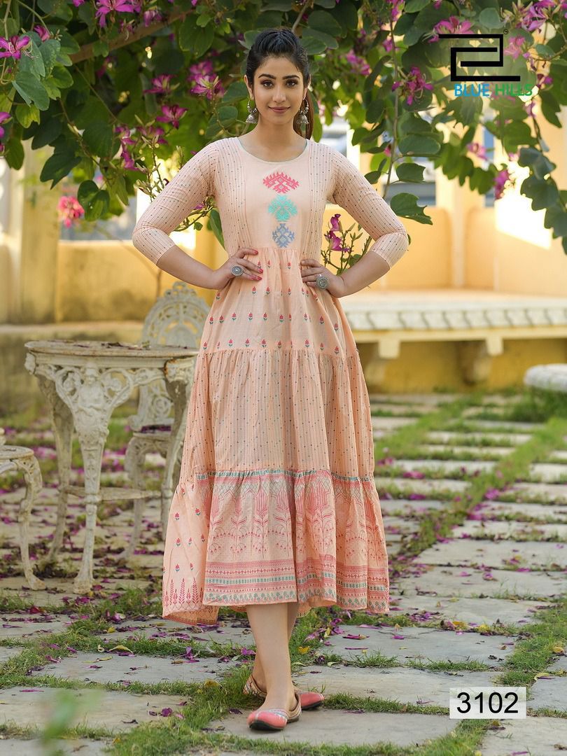 Blue Hills Livik 11 Heavy Cotton Fancy Festive Wear Designer Anarkali Kurti Collection